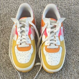 Nike Yellow and Orange Retro Sneakers
